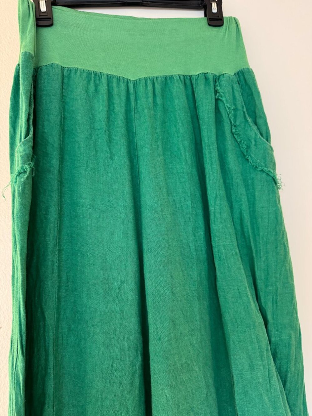 Green Linen Pants - Picture 2 of 4